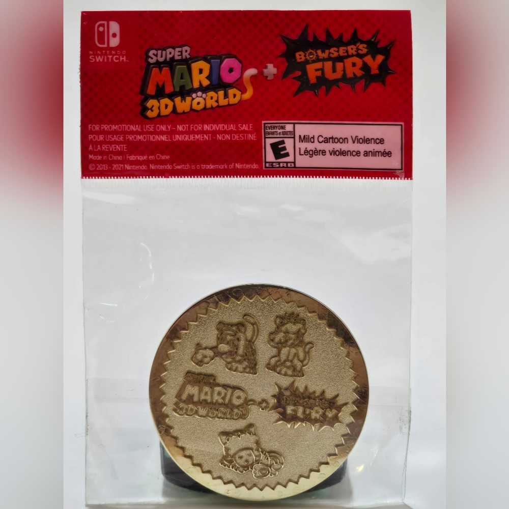 Super Mario 3d Word Nintendo Gold Mario Coin
